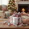 RG Ribbon: 1.5" Peppermint Stripes Wired Edge Ribbon - 10 Yards - Icy Blue, Red - For Christmas Bows, Wreaths, Crafts, and Decorations